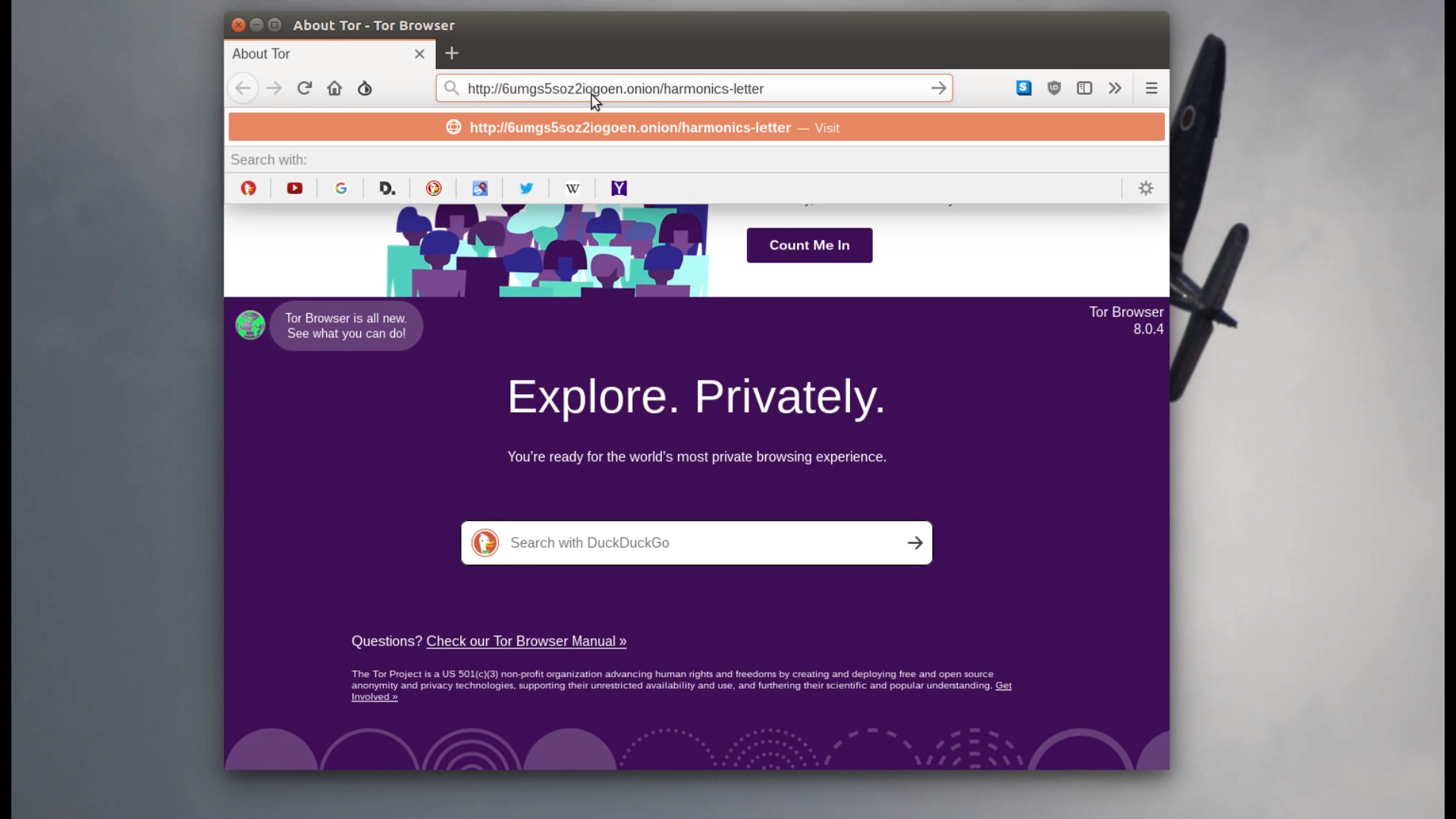 add tor browser link to desktop