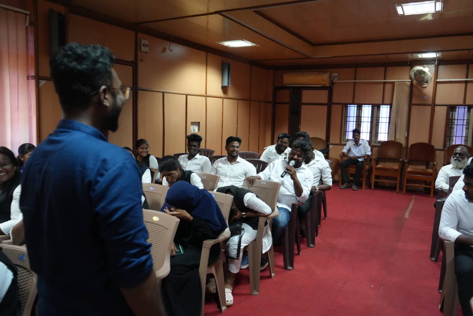 Participant asking question to the trainer