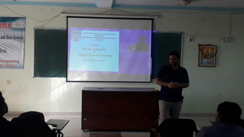 Digital Security Training workshop at Harcourt Butler Technical University, Kanpur